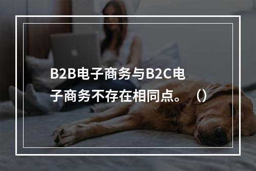 B2B电子商务与B2C电子商务不存在相同点。（）