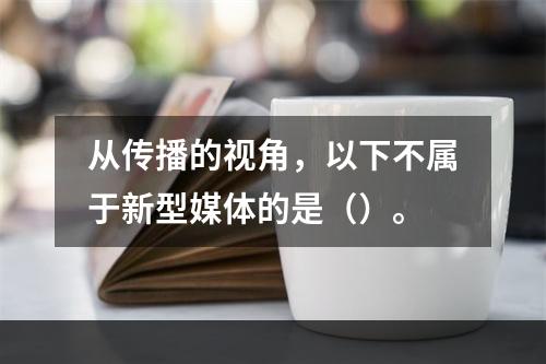 从传播的视角，以下不属于新型媒体的是（）。