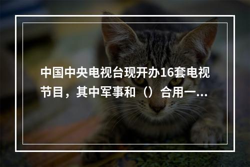 中国中央电视台现开办16套电视节目，其中军事和（）合用一个频