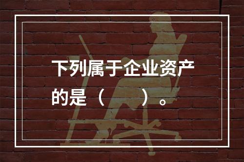 下列属于企业资产的是（　　）。