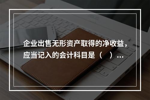 企业出售无形资产取得的净收益，应当记入的会计科目是（　）。