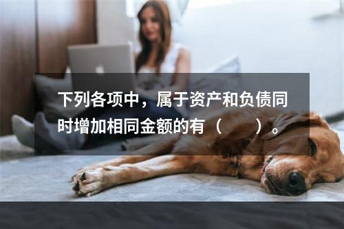 下列各项中，属于资产和负债同时增加相同金额的有（　　）。