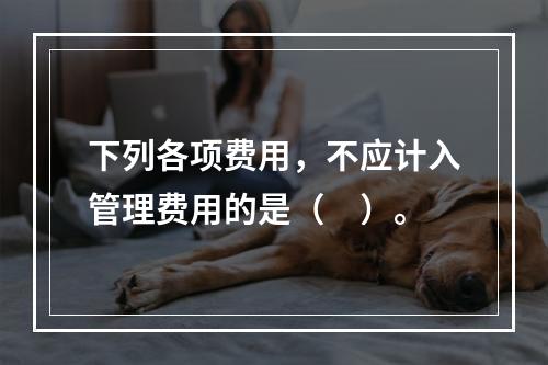 下列各项费用，不应计入管理费用的是（　）。