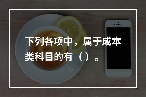 下列各项中，属于成本类科目的有（ ）。