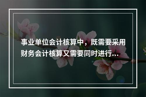 事业单位会计核算中，既需要采用财务会计核算又需要同时进行预算