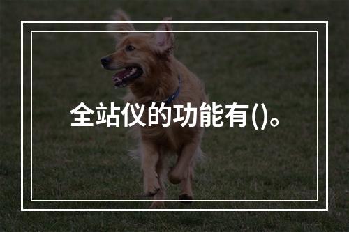 全站仪的功能有()。