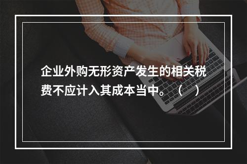 企业外购无形资产发生的相关税费不应计入其成本当中。（　）