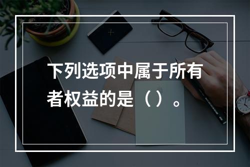 下列选项中属于所有者权益的是（ ）。