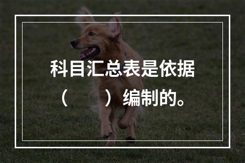 科目汇总表是依据（　　）编制的。