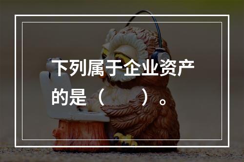 下列属于企业资产的是（　　）。