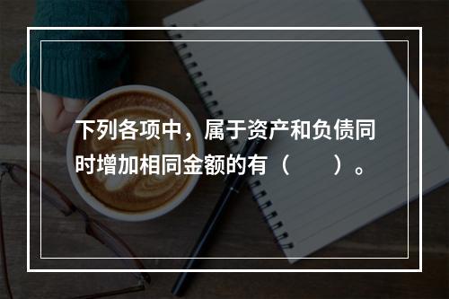 下列各项中，属于资产和负债同时增加相同金额的有（　　）。