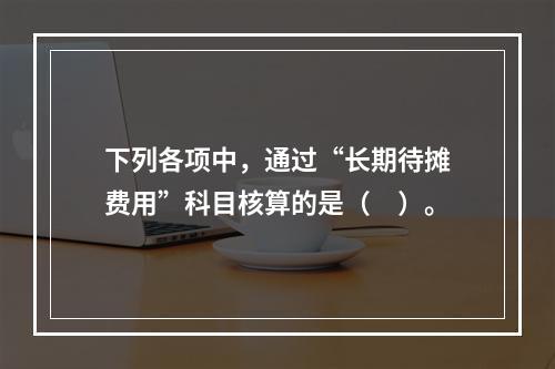 下列各项中，通过“长期待摊费用”科目核算的是（　）。