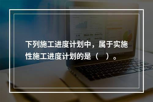 下列施工进度计划中，属于实施性施工进度计划的是（　）。