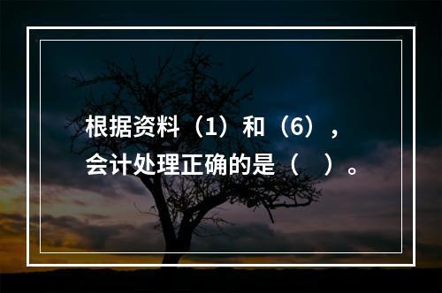 根据资料（1）和（6），会计处理正确的是（　）。