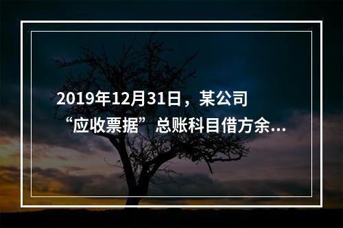 2019年12月31日，某公司“应收票据”总账科目借方余额1