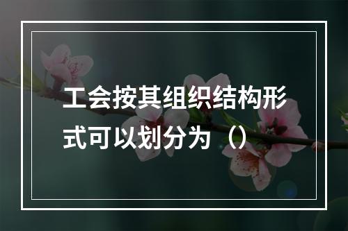 工会按其组织结构形式可以划分为（）