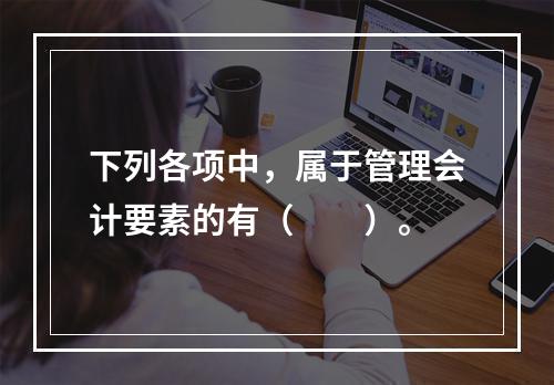 下列各项中，属于管理会计要素的有（　　）。