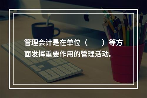 管理会计是在单位（　　）等方面发挥重要作用的管理活动。