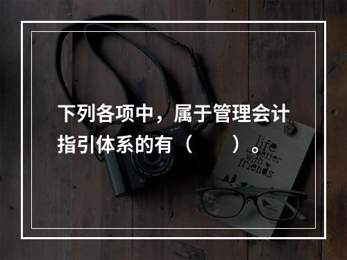 下列各项中，属于管理会计指引体系的有（　　）。