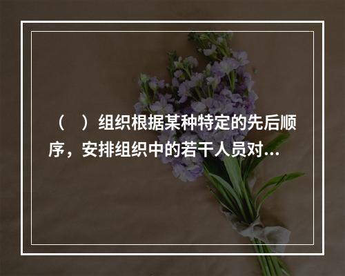 （　）组织根据某种特定的先后顺序，安排组织中的若干人员对同