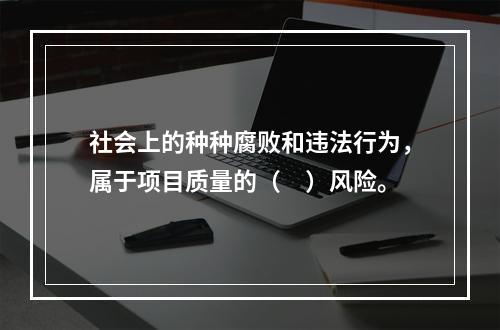 社会上的种种腐败和违法行为，属于项目质量的（　）风险。