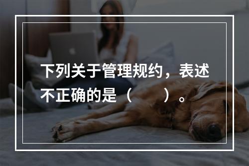 下列关于管理规约，表述不正确的是（　　）。