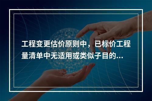 工程变更估价原则中，已标价工程量清单中无适用或类似子目的单