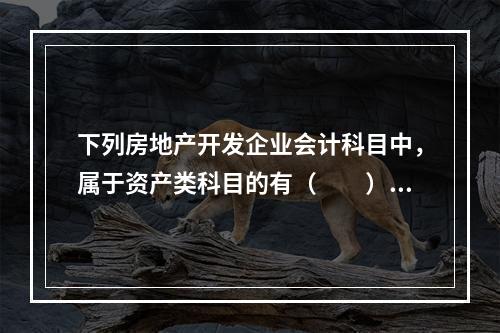 下列房地产开发企业会计科目中，属于资产类科目的有（　　）。