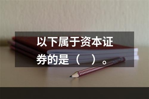 以下属于资本证券的是（　）。