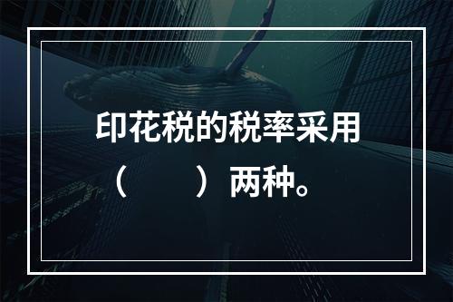 印花税的税率采用（　　）两种。