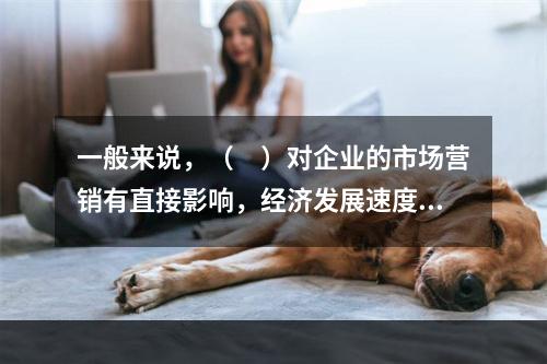 一般来说，（　）对企业的市场营销有直接影响，经济发展速度快，