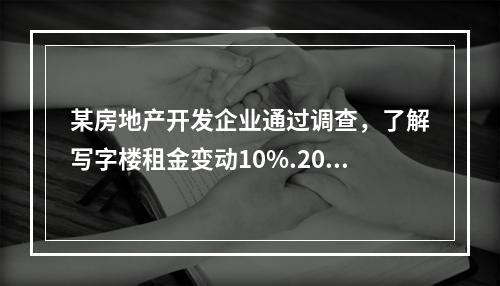 某房地产开发企业通过调查，了解写字楼租金变动10%.20%时