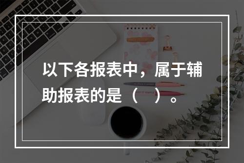 以下各报表中，属于辅助报表的是（　）。