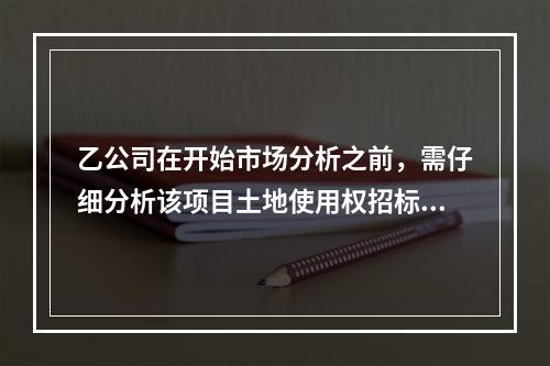 乙公司在开始市场分析之前，需仔细分析该项目土地使用权招标文件