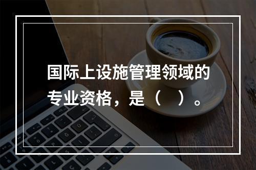 国际上设施管理领域的专业资格，是（　）。