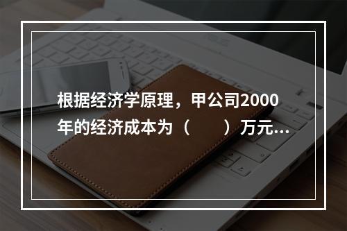 根据经济学原理，甲公司2000年的经济成本为（　　）万元。