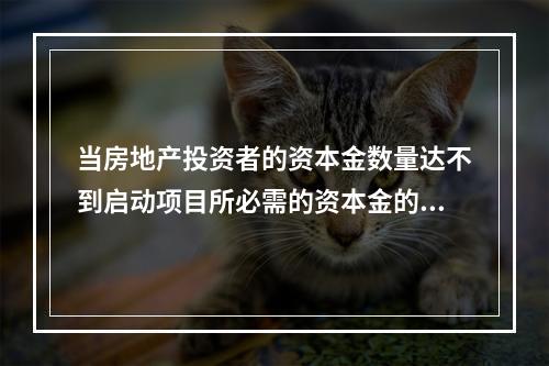 当房地产投资者的资本金数量达不到启动项目所必需的资本金的数