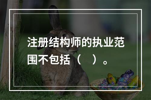 注册结构师的执业范围不包括（　）。