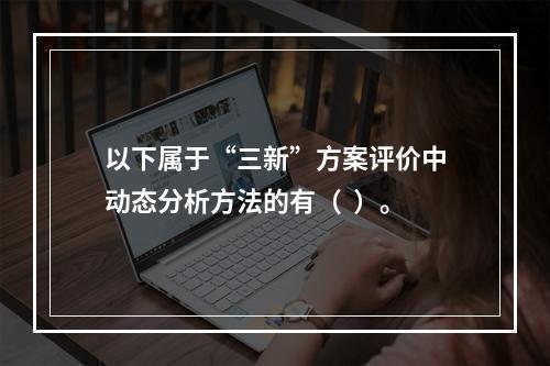 以下属于“三新”方案评价中动态分析方法的有（  ）。