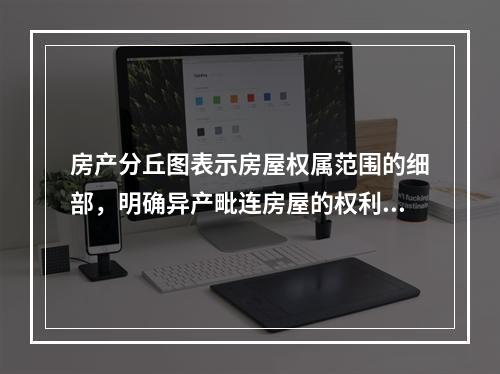 房产分丘图表示房屋权属范围的细部，明确异产毗连房屋的权利界