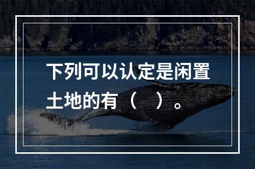 下列可以认定是闲置土地的有（　）。