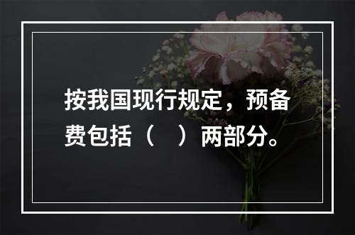 按我国现行规定，预备费包括（　）两部分。