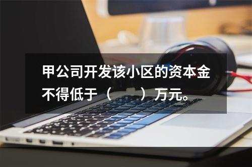 甲公司开发该小区的资本金不得低于（　　）万元。