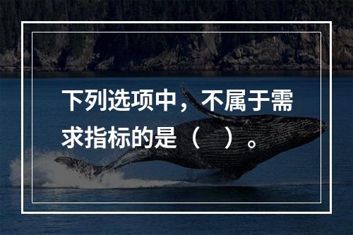 下列选项中，不属于需求指标的是（　）。