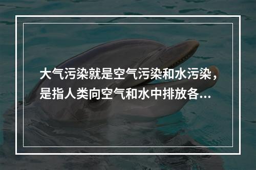 大气污染就是空气污染和水污染，是指人类向空气和水中排放各种物