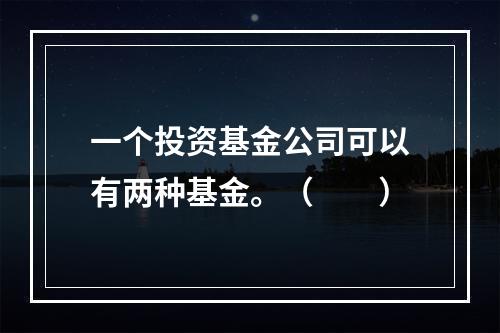 一个投资基金公司可以有两种基金。（　　）