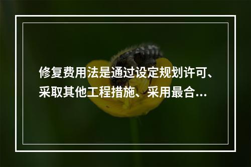 修复费用法是通过设定规划许可、采取其他工程措施、采用最合理的