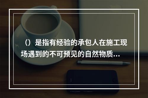 （）是指有经验的承包人在施工现场遇到的不可预见的自然物质条件