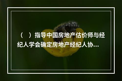 （　）指导中国房地产估价师与经纪人学会确定房地产经纪人协理、