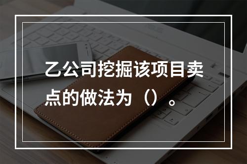 乙公司挖掘该项目卖点的做法为（）。